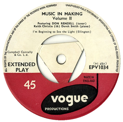 Don Rendell Music In The Making Volume II EP 7" vinyl single (7 inch record / 45) UK D2X07MU549038