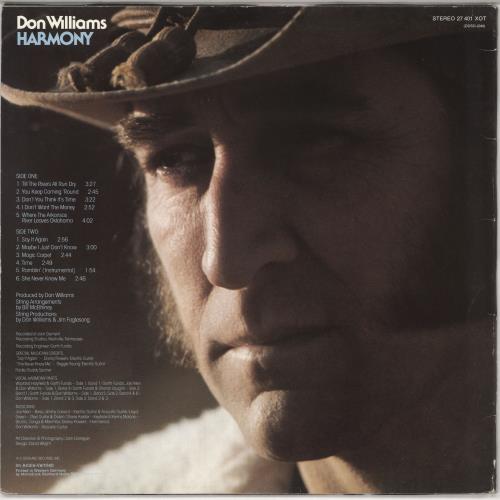 Don Williams Harmony vinyl LP album (LP record) German DWMLPHA723967