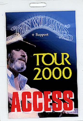 Don Williams Tour 2000 tour pass UK DWMTPTO347866