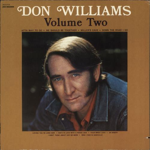Don Williams Volume Two vinyl LP album (LP record) US DWMLPVO714005