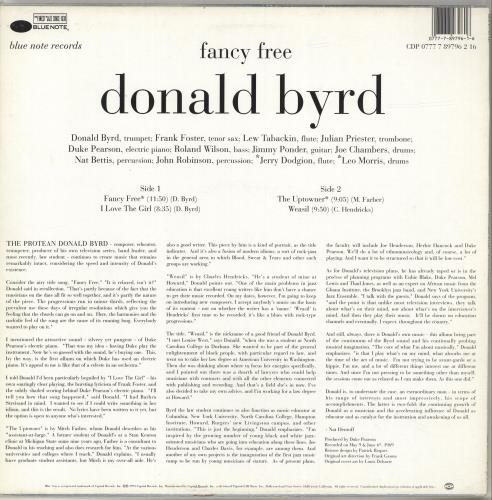 Donald Byrd Fancy Free vinyl LP album (LP record) UK DOBLPFA697373