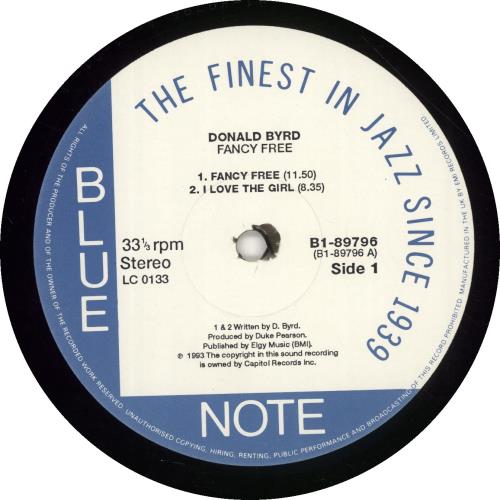 Donald Byrd Fancy Free vinyl LP album (LP record) UK DOBLPFA697373
