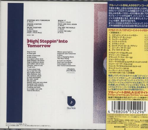 Donald Byrd Stepping Into Tomorrow CD album (CDLP) Japanese DOBCDST870217