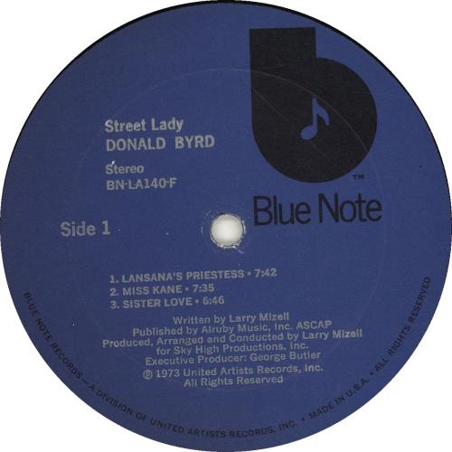 Donald Byrd Street Lady vinyl LP album (LP record) US DOBLPST697378