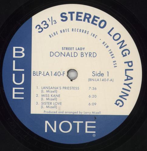 Donald Byrd Street Lady vinyl LP album (LP record) US DOBLPST850945