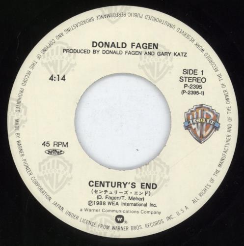 Donald Fagen Century's End 7" vinyl single (7 inch record / 45) Japanese DLF07CE813550