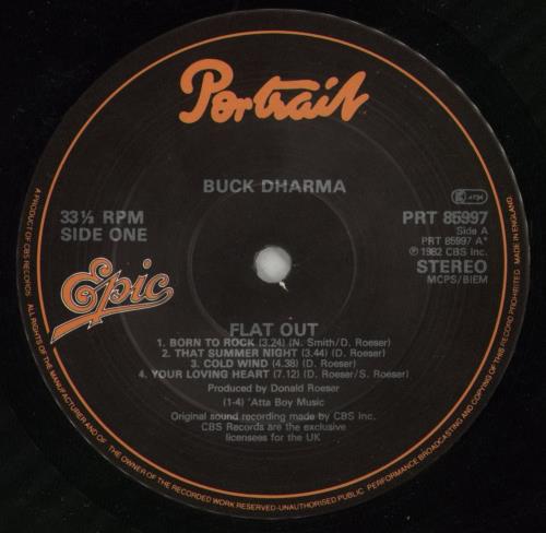 Donald Roeser Flat Out - Hype-Sticker vinyl LP album (LP record) UK QQ4LPFL869939