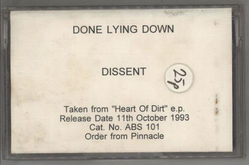 Done Lying Down Dissent cassette single UK DDWCSDI388535
