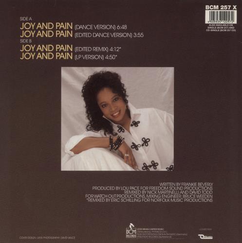 Donna Allen Joy And Pain 12" vinyl single (12 inch record / Maxi-single) German ONN12JO239474