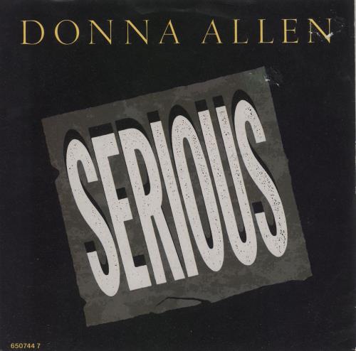 Donna Allen Serious 7" vinyl single (7 inch record / 45) UK ONN07SE740717