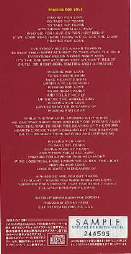 Donna DeLory Praying For Time 3" CD single (CD3) Japanese DDLC3PR149580