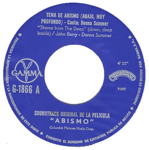 Donna Summer Abajo Muy Profundo 7" vinyl single (7 inch record / 45) Mexican SUM07AB391494