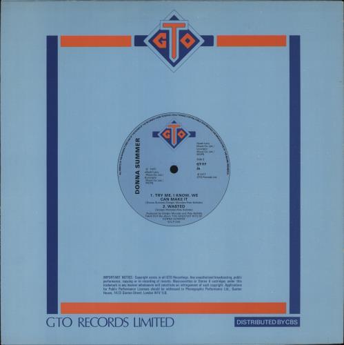 Donna Summer Back In Love Again 12" vinyl single (12 inch record / Maxi-single) UK SUM12BA44276