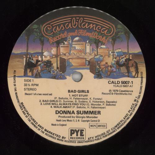 Donna Summer Bad Girls - EX 2-LP vinyl record set (Double LP Album) UK SUM2LBA744428