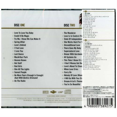 Donna Summer Gold 2 CD album set (Double CD) Japanese SUM2CGO320340