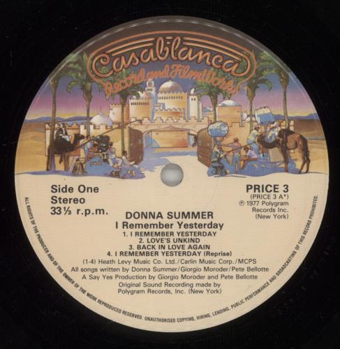 Donna Summer I Remember Yesterday vinyl LP album (LP record) UK SUMLPIR588857
