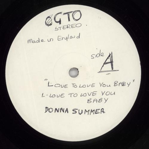 Donna Summer Love To Love You Baby - Test Pressing vinyl LP album (LP record) UK SUMLPLO864128