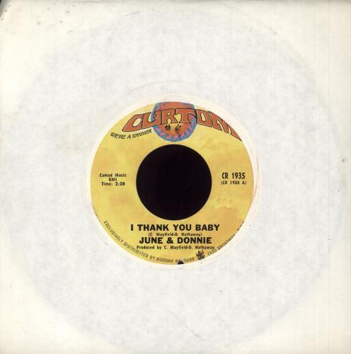 Donny Hathaway I Thank You Baby 7" vinyl single (7 inch record / 45) US DYH07IT747392