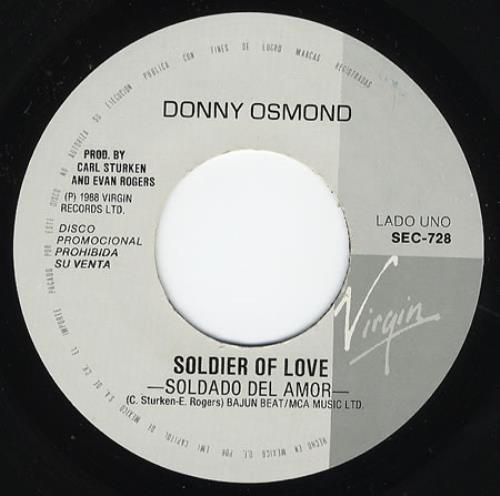 Donny Osmond Soldado Del Amor 7" vinyl single (7 inch record / 45) Mexican DOS07SO234147