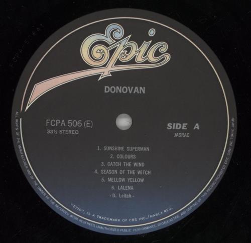 Donovan Donovan vinyl LP album (LP record) Japanese DOVLPDO438990