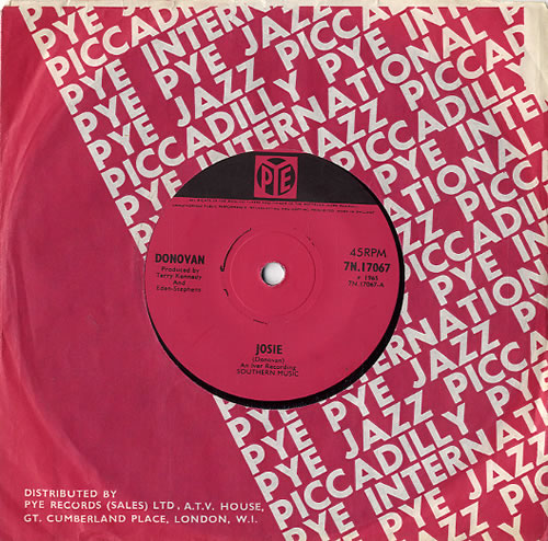Donovan Josie - Solid 7" vinyl single (7 inch record / 45) UK DOV07JO611361