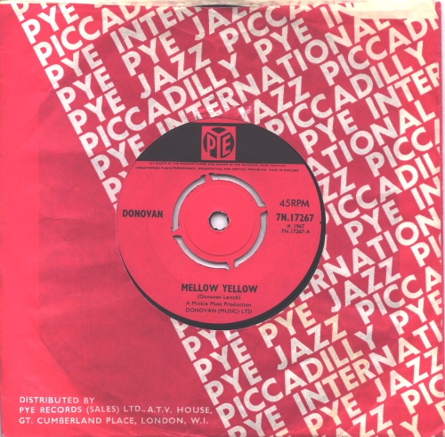 Donovan Mellow Yellow 7" vinyl single (7 inch record / 45) UK DOV07ME317340