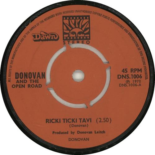 Donovan Ricki Ticki Tavi 7" vinyl single (7 inch record / 45) UK DOV07RI698689