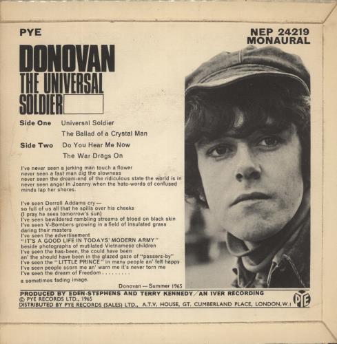 Donovan The Universal Soldier EP - Solid - EX 7" vinyl single (7 inch record / 45) UK DOV07TH677953