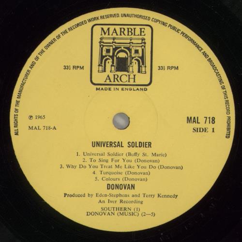 Donovan Universal Soldier - EX vinyl LP album (LP record) UK DOVLPUN719359