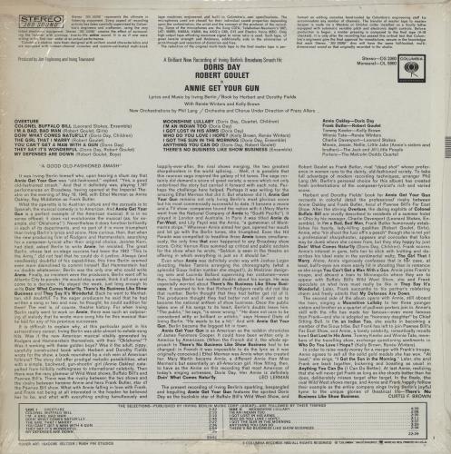 Doris Day Annie Get Your Gun vinyl LP album (LP record) US DRDLPAN761406