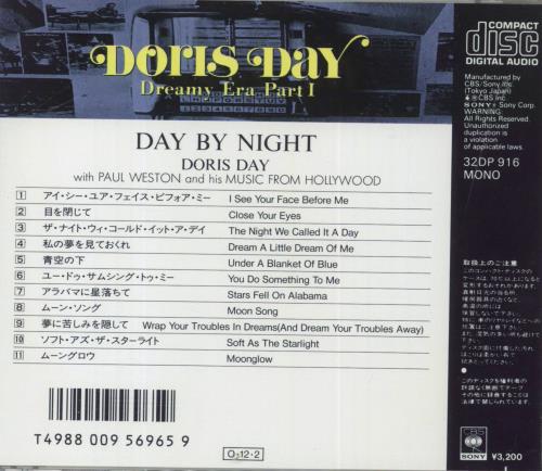 Doris Day Day By Night CD album (CDLP) Japanese DRDCDDA29694