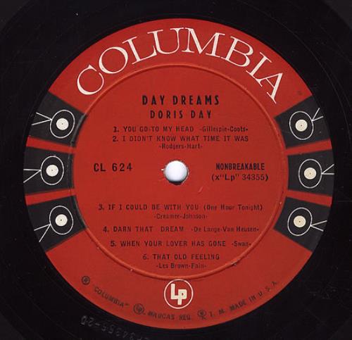 Doris Day Day Dreams vinyl LP album (LP record) US DRDLPDA374311