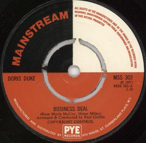 Doris Duke Business Deal - 4prong 7" vinyl single (7 inch record / 45) UK DYX07BU721679