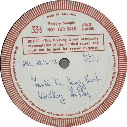 Dorothy Ashby The Fantastic Jazz Harp Of Dorothy Ashby - Test Pressing vinyl LP album (LP record) UK D~ALPTH682561