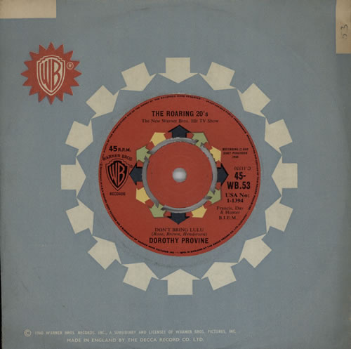 Dorothy Provine Don't Bring Lulu 7" vinyl single (7 inch record / 45) UK DYV07DO570310