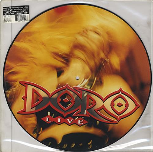 Doro Live picture disc LP (vinyl picture disc album) German D-OPDLI370296