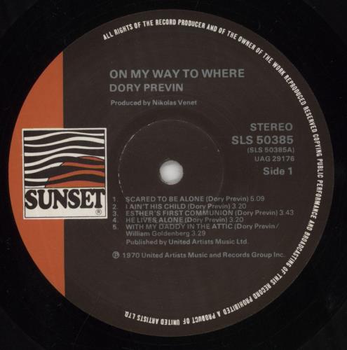 Dory Previn On My Way To Where vinyl LP album (LP record) UK DOILPON446404