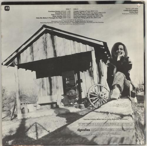 Dottie West Careless Hands vinyl LP album (LP record) US DOYLPCA719285
