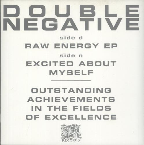 Double Negative Raw Energy EP 7" vinyl single (7 inch record / 45) US 8O507RA882219
