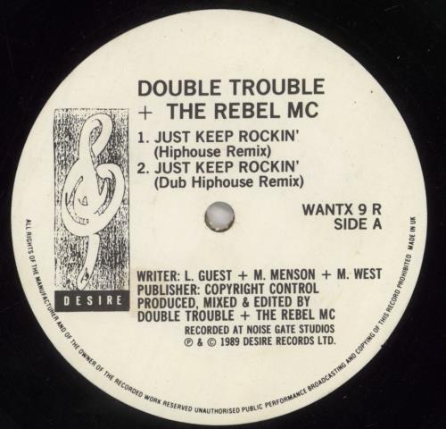 Double Trouble Just Keep Rockin' 12" vinyl single (12 inch record / Maxi-single) UK D-T12JU47309