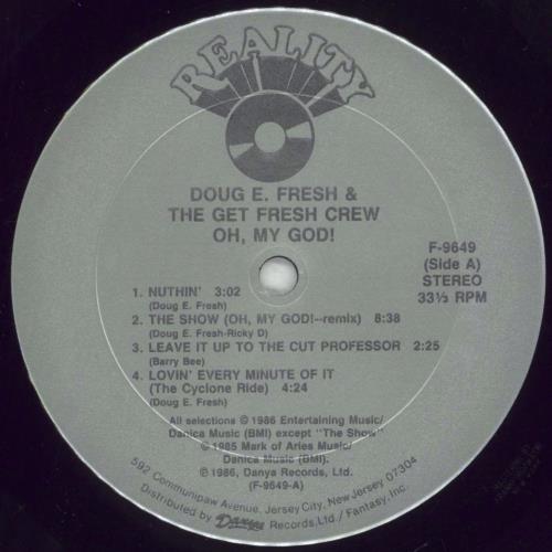 Doug E. Fresh & The Get Fresh Crew Oh, My God! vinyl LP album (LP record) US DPFLPOH856891