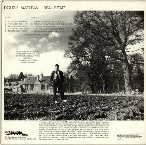 Dougie Maclean Real Estate vinyl LP album (LP record) UK I51LPRE692739