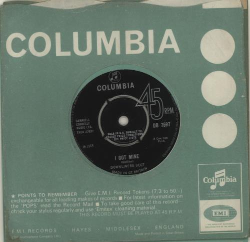 Downliners Sect I Got Mine 7" vinyl single (7 inch record / 45) UK DWS07IG685269