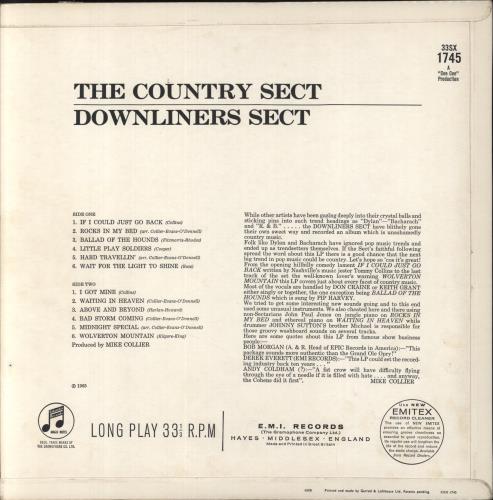 Downliners Sect The Country Sect - EX vinyl LP album (LP record) UK DWSLPTH228944