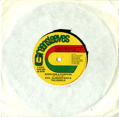 Dr Alimantado Born For A Purpose 7" vinyl single (7 inch record / 45) UK D6I07BO595367