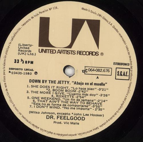 Dr Feelgood Abajo En El Muelle vinyl LP album (LP record) Spanish DRFLPAB712719