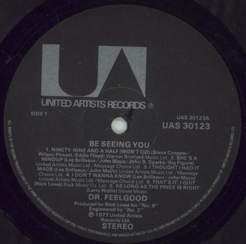 Dr Feelgood Be Seeing You vinyl LP album (LP record) UK DRFLPBE521627