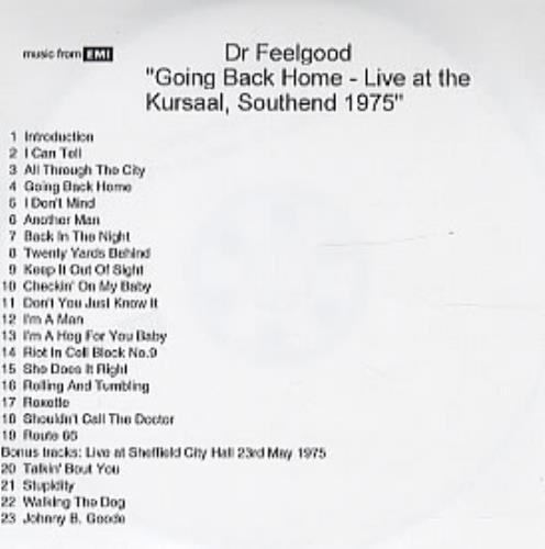 Dr Feelgood Going Back Home CD-R acetate UK DRFCRGO316529