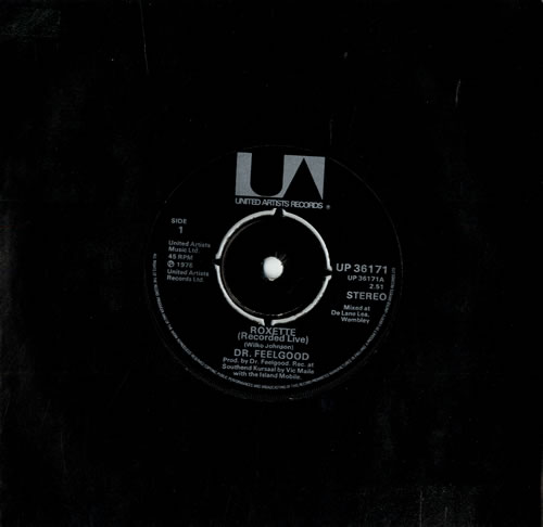 Dr Feelgood Roxette (Live) 7" vinyl single (7 inch record / 45) UK DRF07RO553783