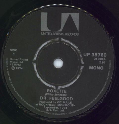 Dr Feelgood Roxette 7" vinyl single (7 inch record / 45) UK DRF07RO798229